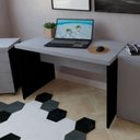 Ver imagem 1 de Escrivaninha Mesa Escritório 150CMX60CM 150cm Preto e Cinza Cristal