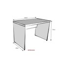 Ver imagem 3 de Escrivaninha Mesa Escritório 150CMX60CM 150cm Preto e Carvalho Mel Bege