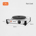 Ver imagem 2 de Fogão Elétrico Portátil Mondial Fast Cook com Controle de Temperatura 1000w Inox 220v - Fe-04