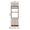 Ver imagem 3 de Torre Quente 70 Cm 3 Portas Rustic/crema Agata Madesa