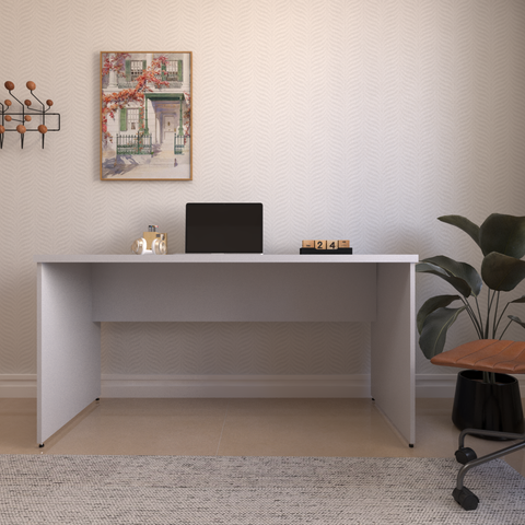 Escrivaninha Mesa Escritório 160CMX60CM 160cm Cinza Cristal