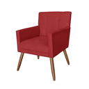 Ver imagem 2 de Jogo 2 Poltronas Estofadas Para Quarto Closet Onix Suede Vermelho - LM DECOR