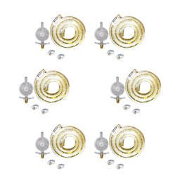 6 Kit Gás BP 1kg Completo (válvula, mangueira 1,25m e 2 abraçadeiras) - Imar - 1