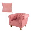 Ver imagem 1 de Uma Poltrona Chesterfield Duque + Uma Almofada Suede Rosa sala de estar/Recepção