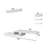 Rack Suspenso Quarto Sala para Tv 4 Nichos Prateleiras - 4