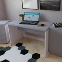 Ver imagem 1 de Escrivaninha Mesa Escritório 160CMX60CM 160cm Branco e Cinza Cristal