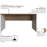 Escrivaninha Mesa Escritório 160cmx60cm - 4