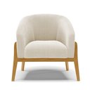 Ver imagem 3 de Poltrona Stella Bouclê Base Madeira Castanho - D'Rossi Grafite