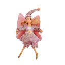 Ver imagem 1 de Fada Clara Vestido Bordado Gliter Rosa e Prata Natal 30cm - Magizi