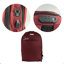 Ver imagem 3 de Mochila Urban Pro Anti Furto para Notebook C/saída Cabo Usb Fone Ouvido Vermelho Escuro
