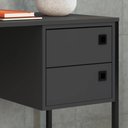 Ver imagem 2 de Mesa Escrivaninha Industrial 120cm 2 Gavetas Nubia Grafite Z54 - Mpozenato