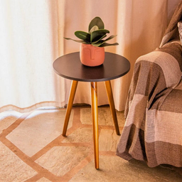Mesa Decorativa Lateral com Pés Palito 35x40 Retro Decoração de Apoio Cabeceira para Sala Quarto Vit - 5