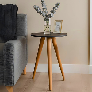 Mesa Decorativa Lateral com Pés Palito 35x40 Retro Decoração de Apoio Cabeceira para Sala Quarto Vit