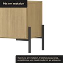 Ver imagem 5 de Rack Sala 100% MDF para TV até 60 Polegadas com Pés em Metalon 164x54x40cm Castanho