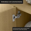 Ver imagem 7 de Rack Sala 100% MDF para TV até 60 Polegadas com Pés em Metalon 164x54x40cm Castanho