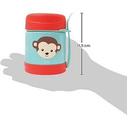 Pote Térmico Infantil Bebê Buba Animais Fun com Talher Leão Macaco Unicórnio Girafa Buba - 5