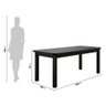 Conjunto Mesa de Madeira Preto 200x88 + 8 Cadeiras Estofadas Sfa - 5