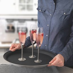 Kit 10 Bandejas Antiderrapante Tramontina Service Garçom Servir Bares Hoteis Eventos 40cm - 2