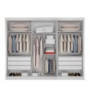 Ver imagem 2 de Guarda-Roupa para Casal com Espelho San Marino 100% MDF Branco