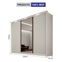 Ver imagem 3 de Guarda-Roupa para Casal com Espelho San Marino 100% MDF Branco