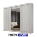 Ver imagem 4 de Guarda-Roupa para Casal com Espelho San Marino 100% MDF Branco