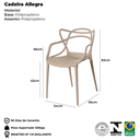 Ver imagem 3 de Cadeira de Jantar Allegra Fendi Polipropileno, Proteção UV, Certificada Inmetro