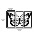 Ver imagem 3 de Conjunto 3 Quadros de Parede Borboleta em MDF