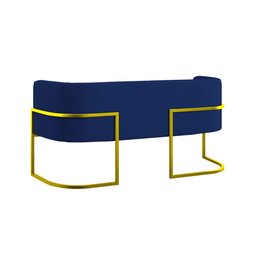 Kit 2 Poltronas + Sofá 2 Lugares Base de Metal Gold Balaqui - 6