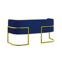 Ver imagem 6 de Kit 2 Poltronas + Sofá 2 Lugares Base de Metal Gold Balaqui