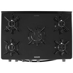 Fogão Suggar Cook Glass 5 Queimadores Mesa Vidro Preto Fgvcg510pt Bivolt - 6