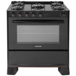 Fogão Suggar Cook Glass 5 Queimadores Mesa Vidro Preto Fgvcg510pt Bivolt - 1