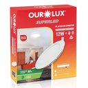 Ver imagem 1 de Painel Led de Embutir Ourolux Redondo 12w Branco Frio Bivolt