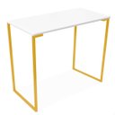 Ver imagem 1 de Mesa Executiva Escritório Industrial 900 Mm Dourado e Branco