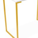 Ver imagem 5 de Mesa Executiva Escritório Industrial 900 Mm Dourado e Branco