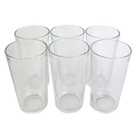 Jogo de Copos de Vidro 240ml Copo para Agua Conjunto Chiques Kit 6 Unidades