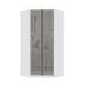 Ver imagem 1 de Guarda Roupa Modulado Canto Closet 2 Portas 111,9cm com Vidro Reflecta Prata Prime Luciane Móveis