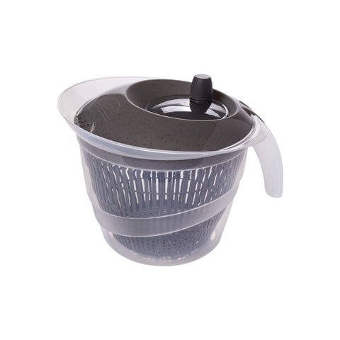 Secador de Saladas Manual 4 Litros Grande Cinza Plasutil