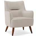 Ver imagem 3 de Kit 02 Poltronas Decorativa Fixa Pés de Madeira Isabella D02 Linho Cru B-443 - Lyam Decor