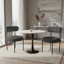 Ver imagem 1 de Cadeira Sala de Jantar Margara Kit 2 em Aço Preto Bouclê D03 - D'Rossi