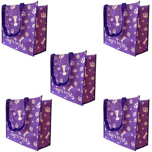 Bolsa Ecologica Ecobag Retulizavel Kit 5 Uni Sacola Ombro Compras Mercado Economica Reciclavel