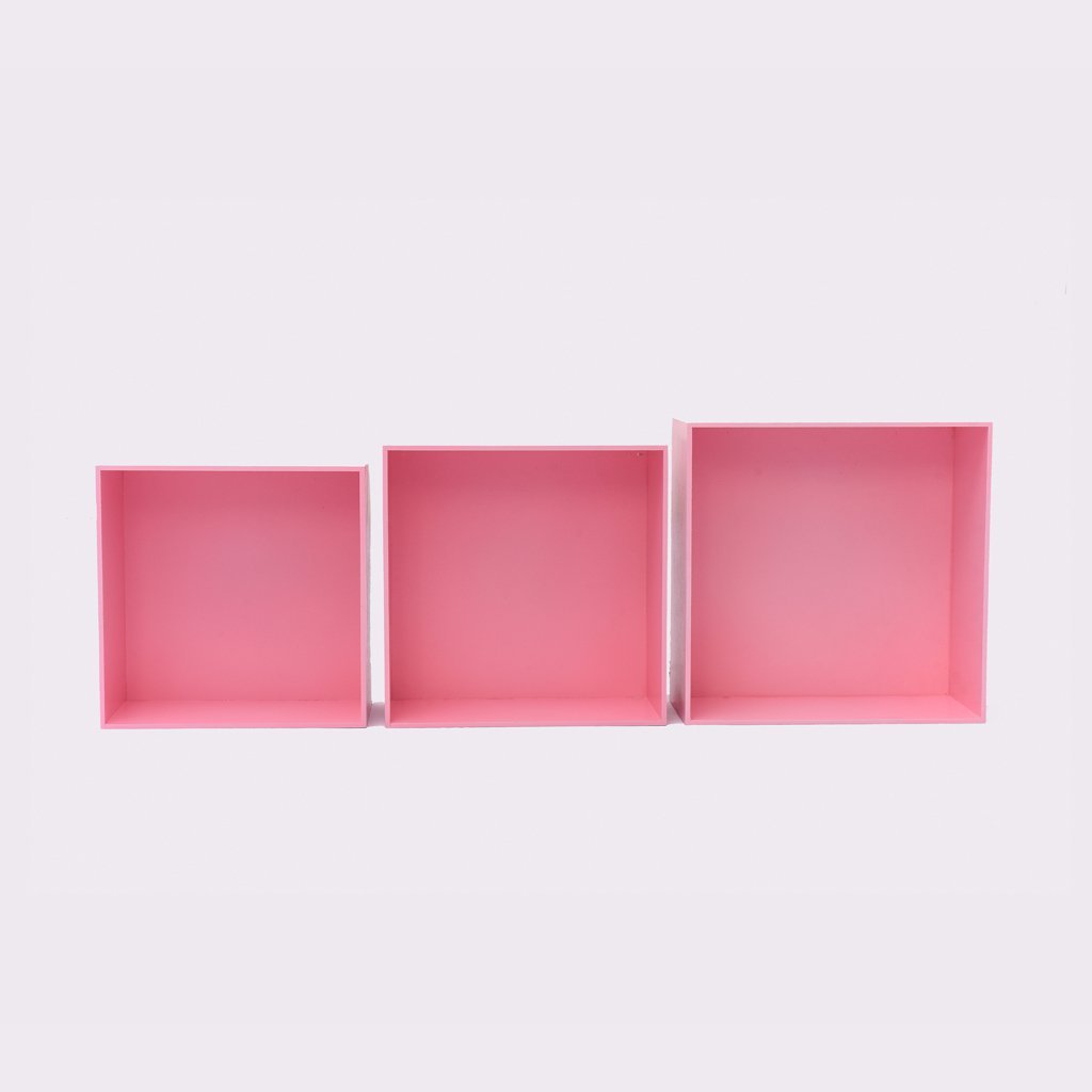 Trio de Nicho 100% MDF Rosa