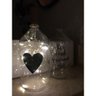 Vaso Garrafa de Vidro com Luz Led Coração Decoração - 3