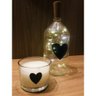 Vaso Garrafa de Vidro com Luz Led Coração Decoração - 5