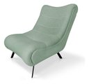 Ver imagem 6 de Poltrona Nathy Confortável com Puff para Sala ou Quarto Boucle Verde Menta Bz Home Decor