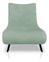 Ver imagem 3 de Poltrona Nathy Confortável com Puff para Sala ou Quarto Boucle Verde Menta Bz Home Decor