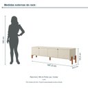 Ver imagem 3 de Rack Arco 188 cm Porta Lisa Incolar Luna