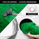 Ver imagem 2 de Tapete Saturs Shaggy Pelo Alto Verde  Redondo 140 cm Tapete para Sala e Quarto