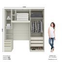 Ver imagem 3 de Quarto Modulado Solteiro Completo Seletto Bege/Areia HP