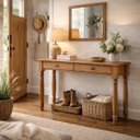 Ver imagem 1 de Aparador Mesinha Corredor Hall Entrada Madeira Maciça 100%:freijo