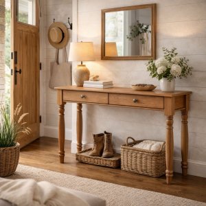 Aparador Mesinha Corredor Hall Entrada Madeira Maciça 100%:freijo